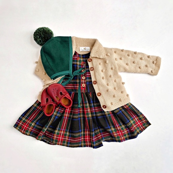 Small Shop Esther & Jo Handmade Holiday Flannel Dress 2/3 - Picture 2 of 9